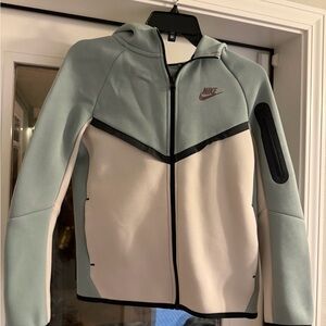 Nike Light Blue and White Athletic Jacket